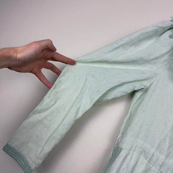 Ulla Johnson 2022 Fiona Linen Collar Cottage Handkerchief Dress - Picture 6 of 11